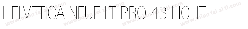 HELVETICA NEUE LT PRO 43 LIGHT EXTE字体转换